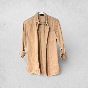 ASOS design button up tan shirt